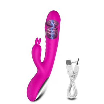 This Dildo Rabbit Vibrator offers dual vibration for intense stimulation, targeting the G spot and vagina. Its ergonomic design provides an enjoyable, comfortable experience. Made with high-quality materials, it is durable and easy to clean. Perfect for those looking for powerful and precise pleasure.