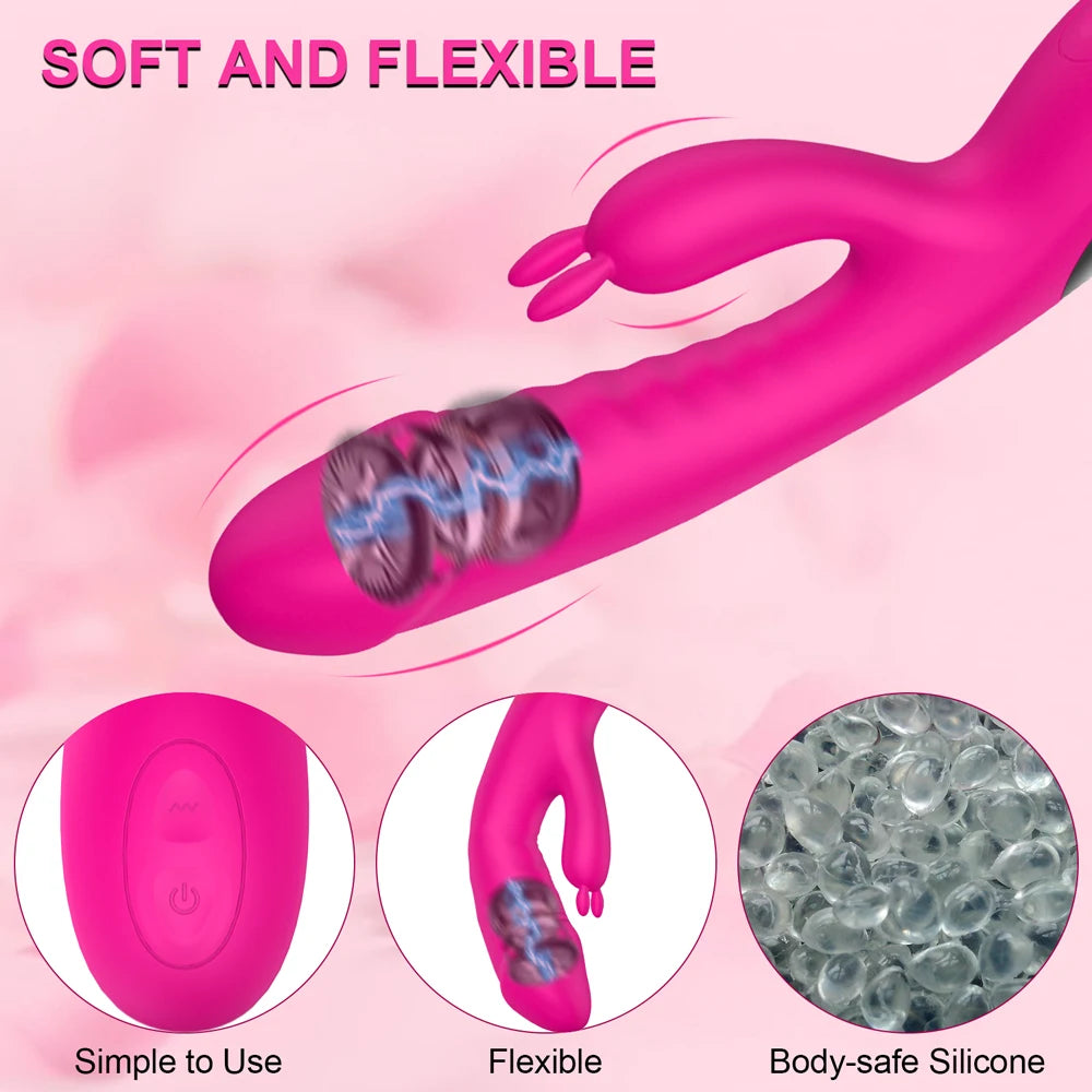 This Dildo Rabbit Vibrator offers dual vibration for intense stimulation, targeting the G spot and vagina. Its ergonomic design provides an enjoyable, comfortable experience. Made with high-quality materials, it is durable and easy to clean. Perfect for those looking for powerful and precise pleasure.