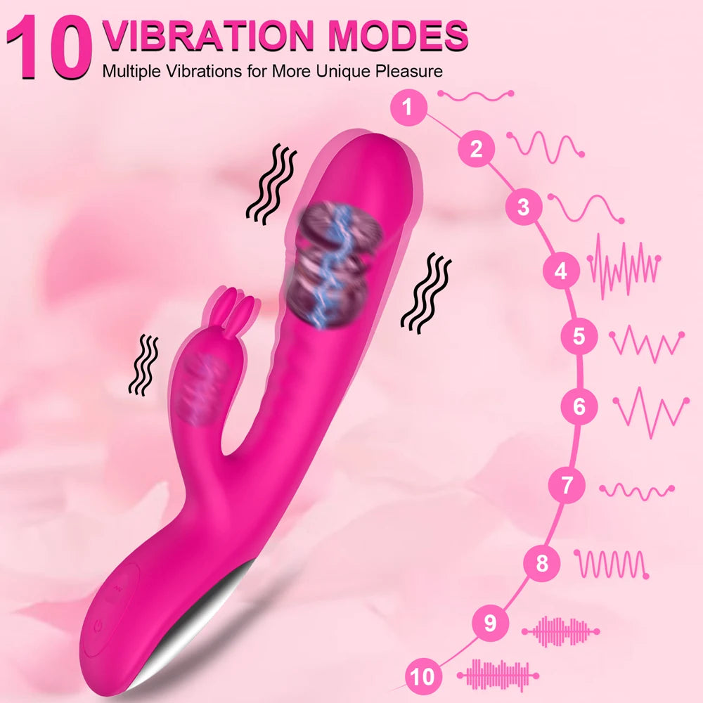 This Dildo Rabbit Vibrator offers dual vibration for intense stimulation, targeting the G spot and vagina. Its ergonomic design provides an enjoyable, comfortable experience. Made with high-quality materials, it is durable and easy to clean. Perfect for those looking for powerful and precise pleasure.