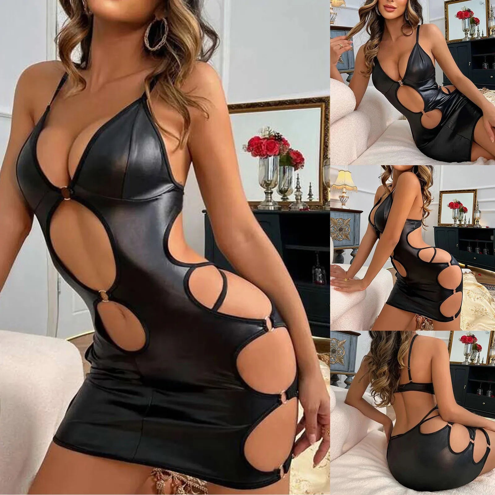 Our Mini Dress Hollow Out Lingerie offers a captivating combination of sultry design and comfortable fit. With its alluring hollow out detailing, this mini dress accentuates your curves while providing a breathable and lightweight feel. Perfect for a night out or a romantic evening in, this lingerie is a must-have for any fashion-forward individual.