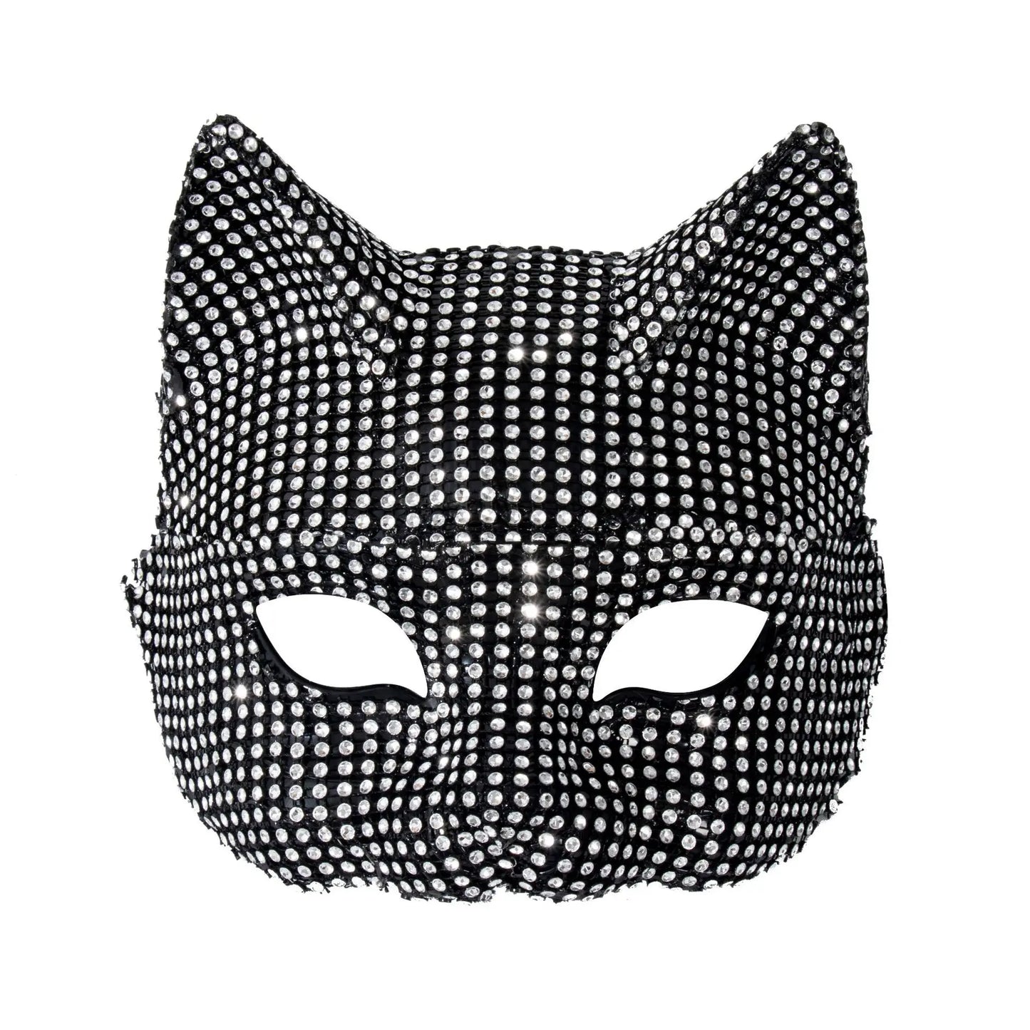 Enhance your feline ferocity with our Sexy Bling Kitten Half Masks. Made with high-quality materials, these masks add a touch of glamour to any costume. With intricate designs and sparkling jewels, you'll be the center of attention at any masquerade or Halloween party.