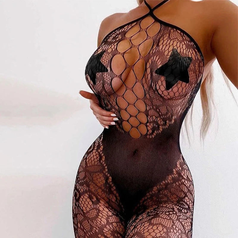 One Piece Crotchless Lingerie Bodystocking