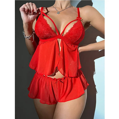 Discover a new level of sensuality with our Sexy Lingerie Bra and Panty Set. Indulge in luxurious comfort and enhance your feminine curves with this enticing ensemble. Made with high quality materials and designed for a perfect fit, this set is sure to make you feel confident and alluring.