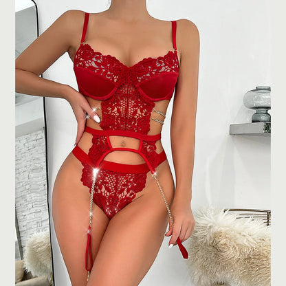 Sensual Lingerie With Chain Sexy Lace Underwear
