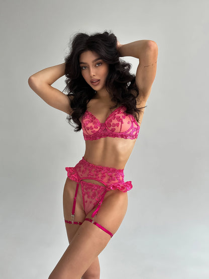 Valentine Heart-Shaped Embroidery Underwear